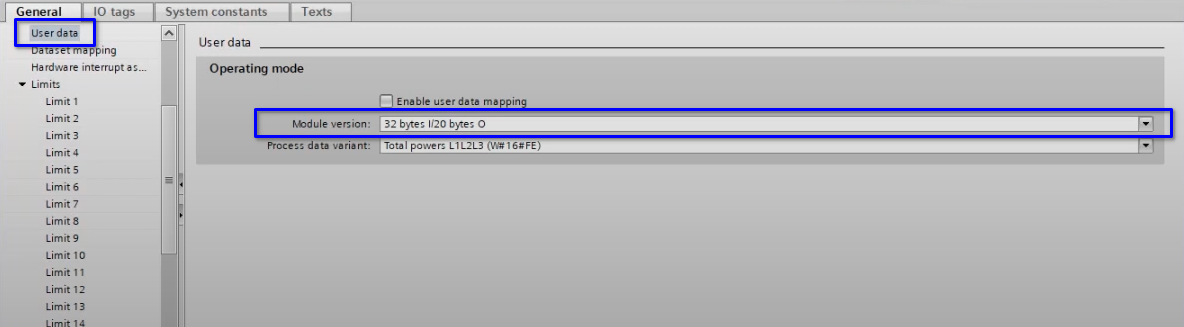 UserDataSelection