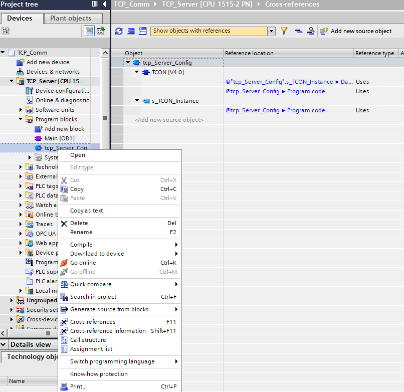 TIA Portal Cross Reference Exporter